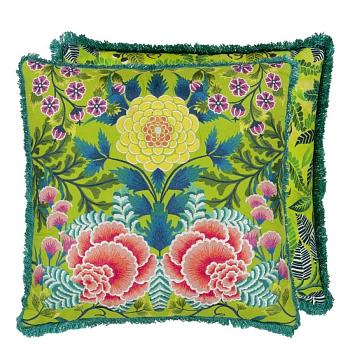 CCDG1464, Brocart Decoratif Embroidered, Lime, Designers Guild